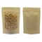 50 Pieces Clear Fornt Brown Kraft Paper for Zip Plastic Package Lock Bag Doypack Stand Up Pouch Zipper Lock Reclosable Pouch Nuts Coffee Food Storage Packaging Pack (3.9x5.9 inch)